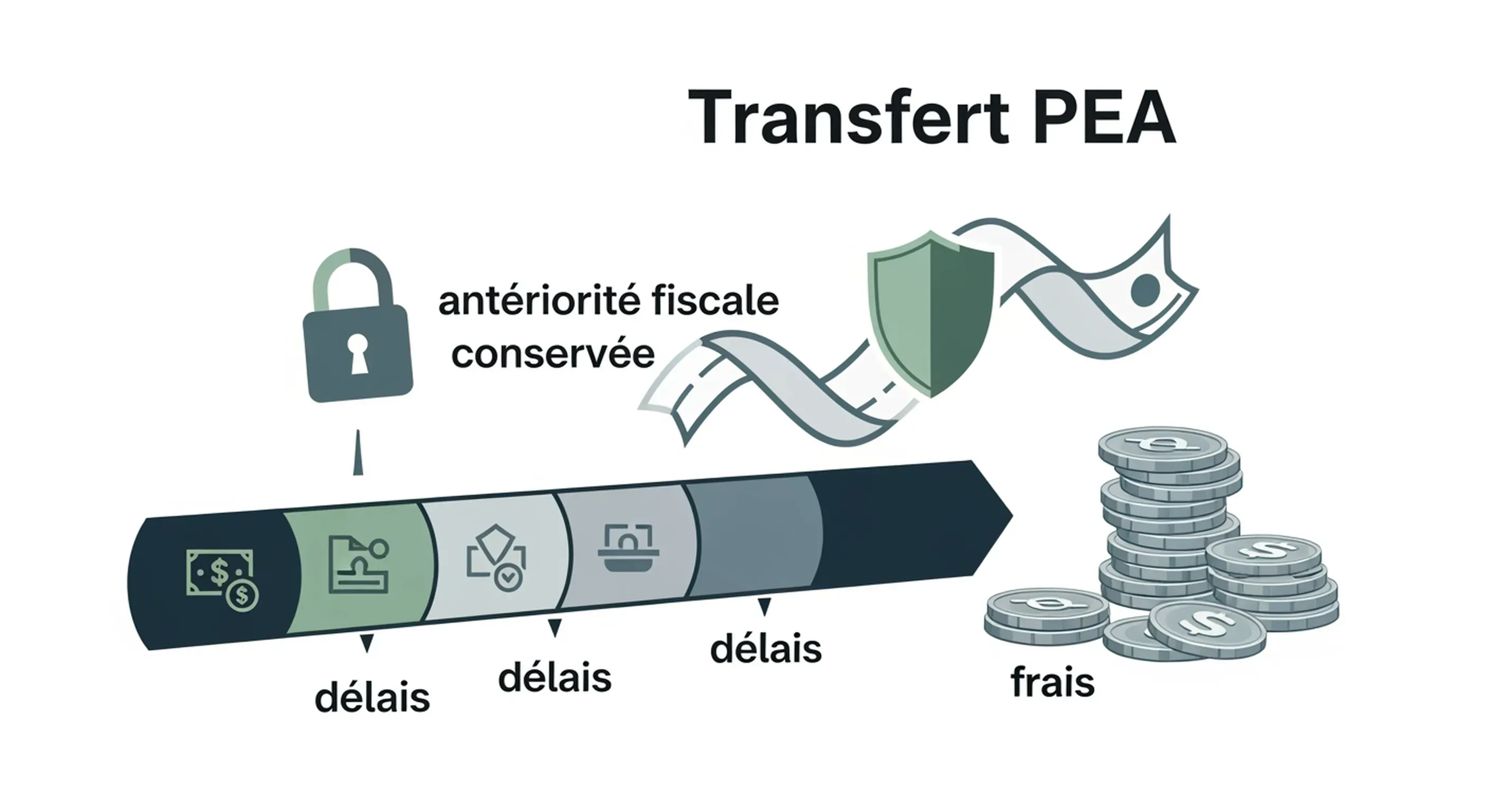 Transfert PEA : délais réels, frais et antériorité fiscale conservée